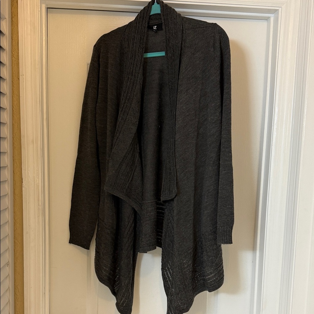 Iz Byer Charcoal Cardigan